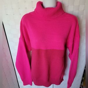 Women's Tonal Long Sleeve Turtleneck Sweater Size Large